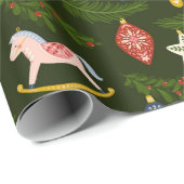 ボーブルと木製の兵士のクリスマスパターン ラッピングペーパー (ロールコーナー)