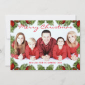 ボーブルズパインクリスマスファミリーホリデーフォトカード シーズンカード (正面)