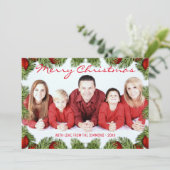 ボーブルズパインクリスマスファミリーホリデーフォトカード シーズンカード (スタンド正面)