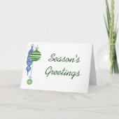 ボーブルデザインパーソナライズされたクリスマス シーズンカード (正面)