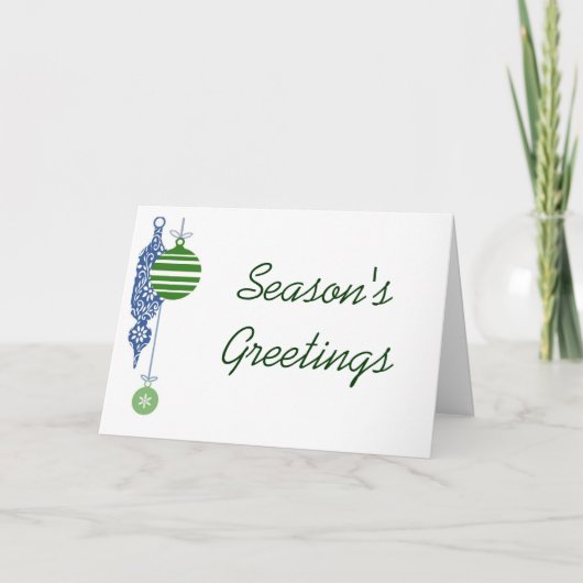 ボーブルデザインパーソナライズされたクリスマス シーズンカード (正面)