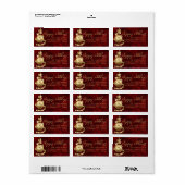 ボーブルハッピーホリデイズレッド差出人住所ラベル ラベル (フルシート)