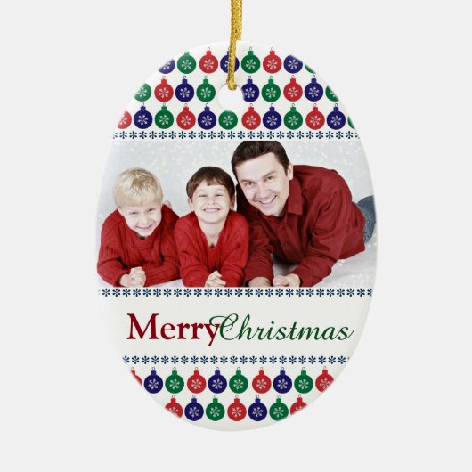 ボーブルパターンカスタムの写真 セラミックオーナメント (正面)