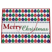 ボーブルパターンカラフルクリスマス ラージペーパーバッグ (正面)