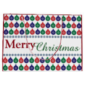 ボーブルパターンカラフルクリスマス ラージペーパーバッグ (裏面)