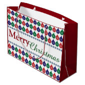 ボーブルパターンカラフルクリスマス ラージペーパーバッグ (裏面アングル)