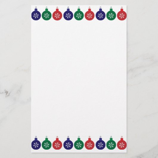 ボーブルパターンクリスマス 便箋 (正面)