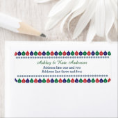 ボーブルパターンパーソナライズされたクリスマス ラベル (インサイチュ)