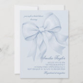 ボーブルーエレガントブライダルシャワー 招待状 (正面)