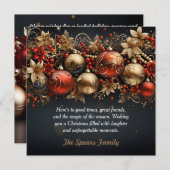 ボーブル付きクリスマスカード シーズンカード (正面/裏面)