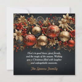 ボーブル付きクリスマスカード シーズンカード