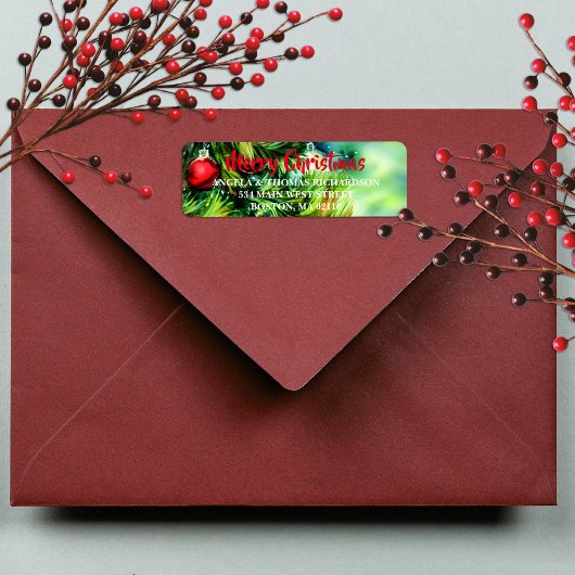 ボーブル付きクリスマスツリー ラベル