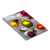 ボーブル付き白いクリスマスツカラフルリー ノートブック (右側)