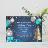 ボーブル企業のワークオフィスのクリスマスパーティー 招待状 (スタンド正面)