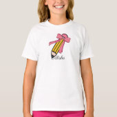 ボーペンシル名前をカスタムする新学期 Tシャツ (正面)