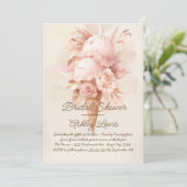 ボーホアイスリームの招待状、チーク色のアイスリーム 招待状 (スタンド正面)