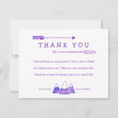 ボーホアドベンチャーサンキューカードガールベビーシャワー サンキューカード (正面)