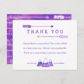 ボーホアドベンチャーサンキューカードガールベビーシャワー サンキューカード (正面/裏面)