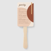 ボーホアーストーン抽象芸術サークル結婚式 プログラム ハンドファン (裏面)