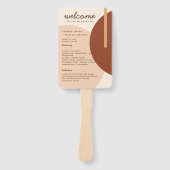 ボーホアーストーン抽象芸術サークル結婚式 プログラム ハンドファン (正面)