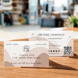 ボーホアースーンジュエリーメーカーQrロゴ 割引カード