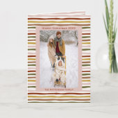 ボーホアース音手描き折り畳みクリスマスカード カード (正面)