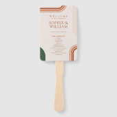 ボーホアーチ結婚式 プログラムファン、式典プログラム ハンドファン (正面)