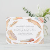 ボーホウォーターの色の羽はトライバルと野生結婚の 招待状 (スタンド正面)