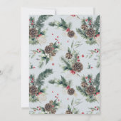 ボーホウォーターカラーブルーホリデーボーイベビーシャワー 招待状 (裏面)