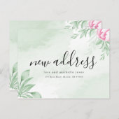 ボーホウォーター色ユーカリ新しいアドレス移動 案内ポストカード (正面/裏面)