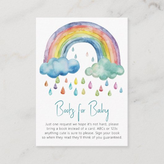 ボーホウォーター色レインボーブックスベビー エンクロージャーカード