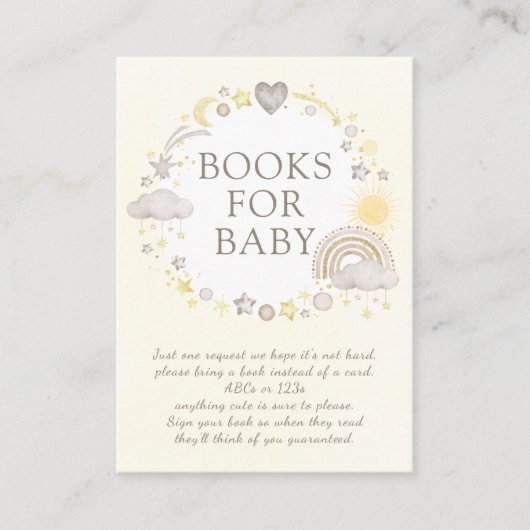 ボーホウォーター色レインボーブックスベビー エンクロージャーカード (正面)