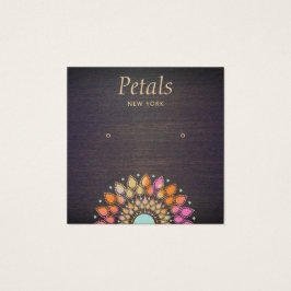 ボーホウッドスタッドイヤリングディスプレイカード