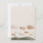 ボーホウッドランドツインズベビーシャワー招待状カード 招待状 (裏面)