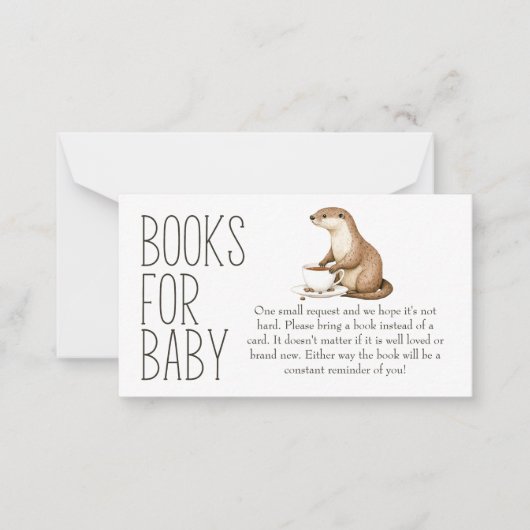 ボーホウッドランド動物の赤ちゃんシャワー用の本 ノートカード (正面)