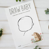 ボーホウッドランド動物赤ちゃんシャワー描画ベビーゲーム チラシ