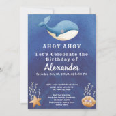 ボーホエールシーボーイ誕生日パーティーの下 招待状 (正面)