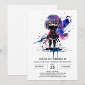 ボーホオンラインリトルニンジャバースデー 招待状 (正面/裏面)