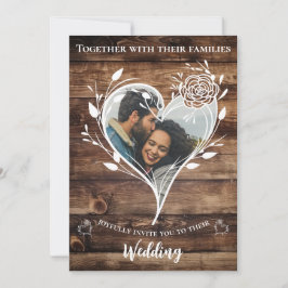 ボーホカントリー　ラスティックウッド　フォトウェディング 招待状