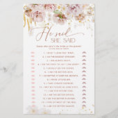 ボーホガーデンボーホガーゲームと彼は彼女が言ったブライダルシャワー (正面)