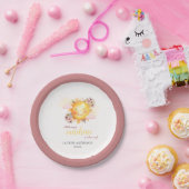 ボーホガールの途中で太陽の光が少し光っている ペーパープレート (パーティー)