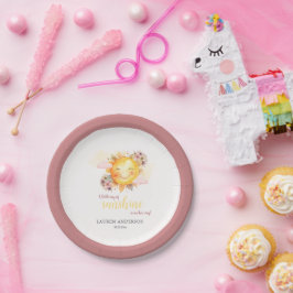 ボーホガールの途中で太陽の光が少し光っている ペーパープレート