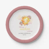 ボーホガールの途中で太陽の光が少し光っている ペーパープレート (正面)