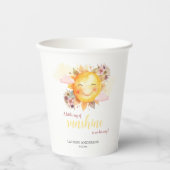 ボーホガールの途中で太陽の光が少し光っている 紙コップ (正面)