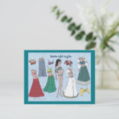 ボーホガールキーリー紙ドール葉書 ポストカード (スタンド正面)