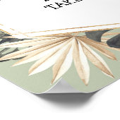 ボーホグリーンセージ少年ワイルドワン誕生日の好意サイン ポスター (角)