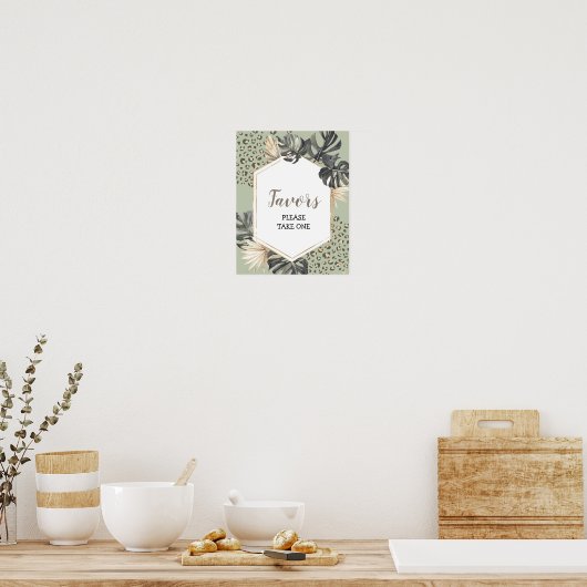 ボーホグリーンセージ少年ワイルドワン誕生日の好意サイン ポスター (キッチン)