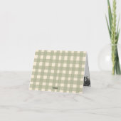 ボーホグリーンセージ野生の1ありがとう折り畳みカード サンキューカード (裏面)