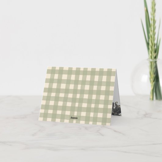 ボーホグリーンセージ野生の1ありがとう折り畳みカード サンキューカード (裏面)