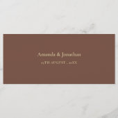 ボーホコーヒーブラウンと金ゴールドリーフ |モダン結婚s メニュー (裏面)